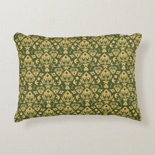 Wooden floral damask pattern background decorative cushion
