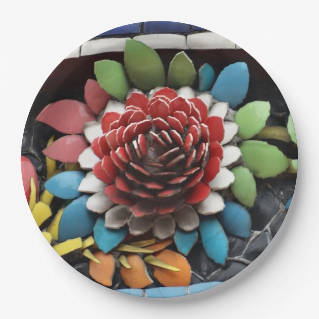 Wooden Flower Paper Plate (Front)