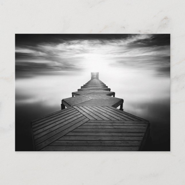 Wooden Footbridge over the Sea Postcard (Front)