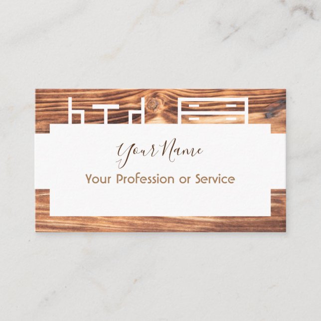 Wooden frame design for interior and furniture! bu business card (Front)