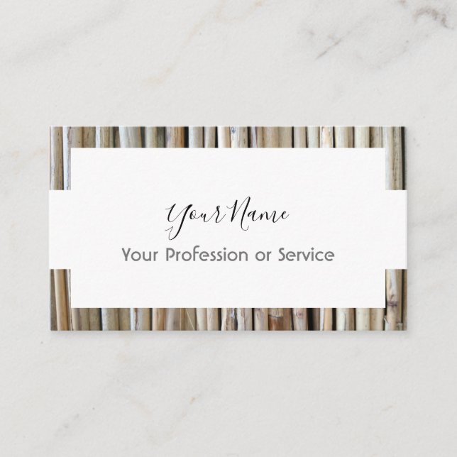 Wooden frame design for interior services! busines business card (Front)