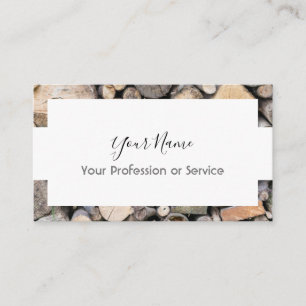 Wooden frame design for interior services! business card