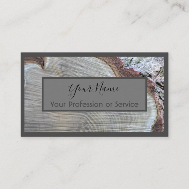 Wooden frame for interior design and carpentry! business card (Front)