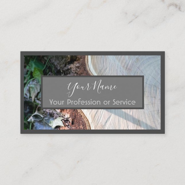 Wooden frame for interior design and carpentry! business card (Front)
