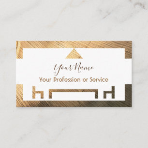 Wooden frame for interior design and furniture! bu business card