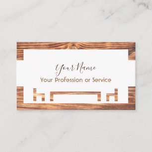 Wooden frame for interior design and furniture! bu business card