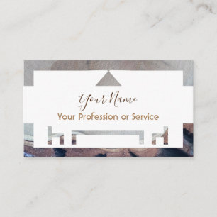 Wooden frame for interior design and furniture! bu business card