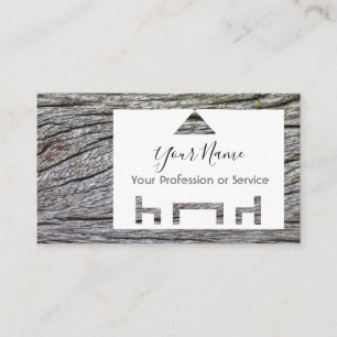 Wooden frame for interior design and furniture! bu business card