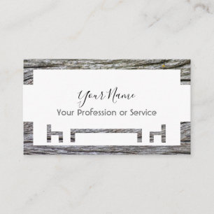 Wooden frame for interior design and furniture! business card