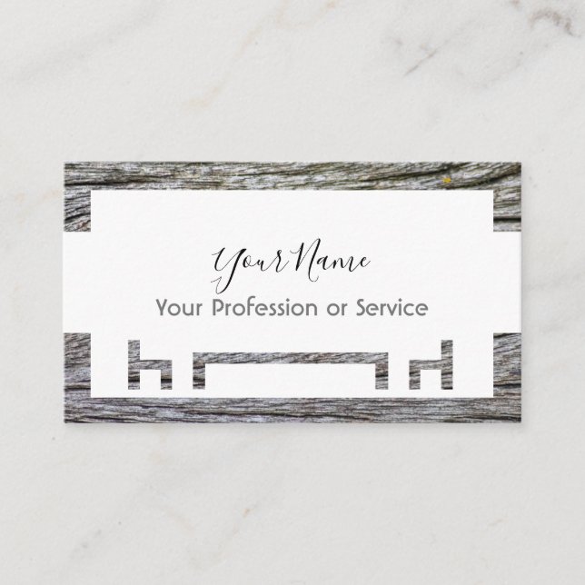 Wooden frame for interior design and furniture! business card (Front)