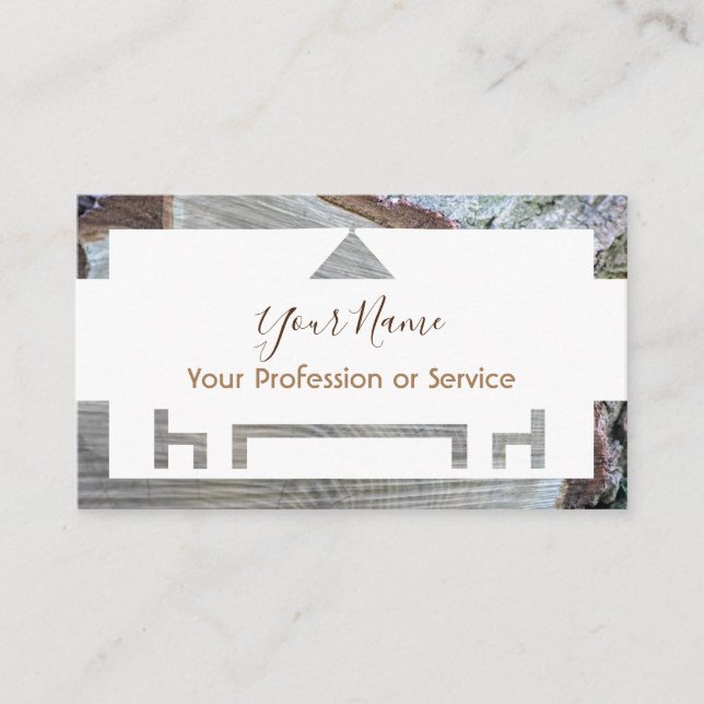 Wooden frame for interior design and furniture! business card (Front)
