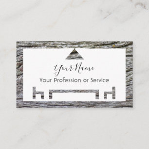 Wooden frame for interior design and furniture! business card