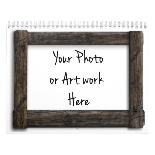 "Wooden Frame" Template Calendar (Cover)