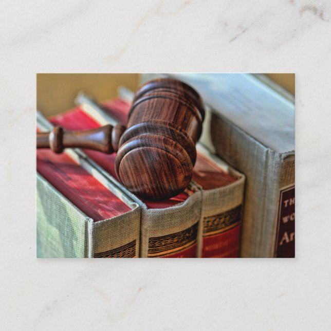 Wooden Gavel Business Cards (Front)