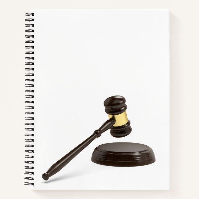 Wooden gavel notebook (Front)