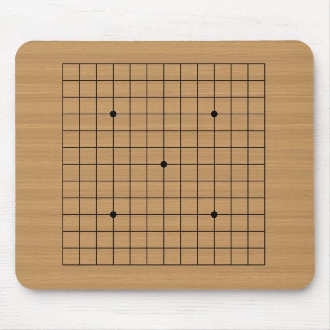 Wooden Go Board 13x13 Mouse Mat (Front)