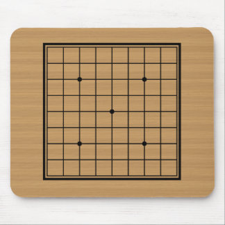 Wooden Go Board 9x9 Bordered Mouse Mat