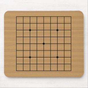 Wooden Go Board 9x9 Mouse Mat