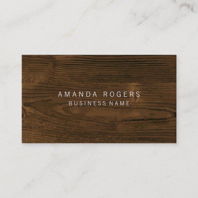 Wooden Grain Business Card (Front)