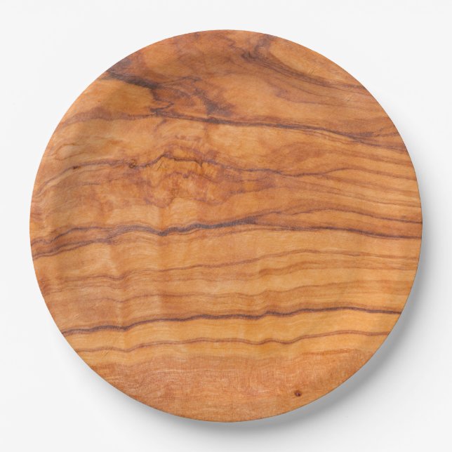 Wooden Grain Paper Plate (Front)