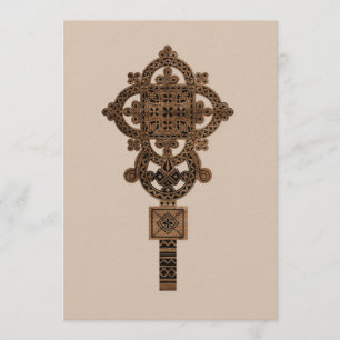 Wooden Hand Cross Invitation