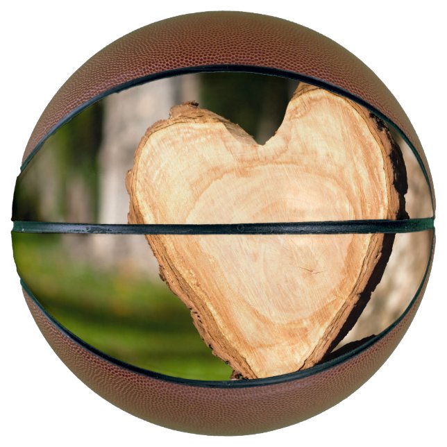 wooden heart basketball (Front)