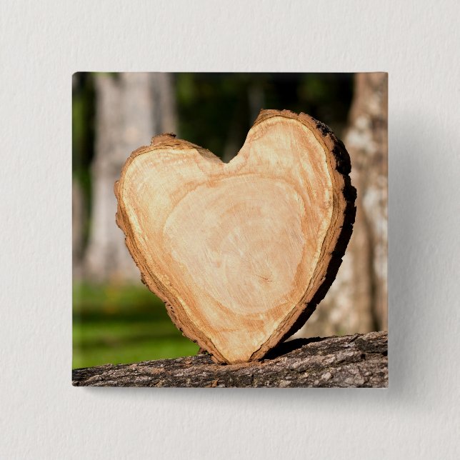 wooden heart button (Front)
