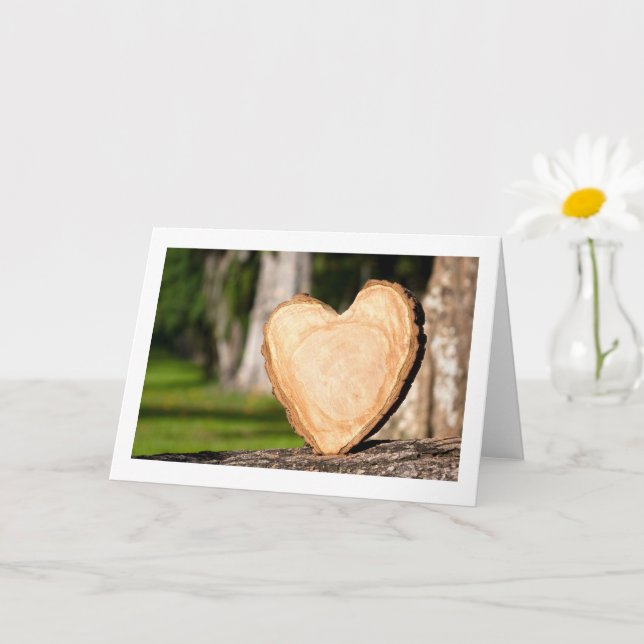 wooden heart card (Small Plant)