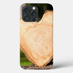 wooden heart iPhone 13 pro case