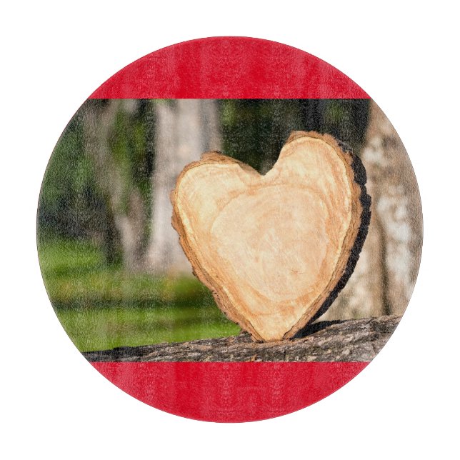 wooden heart cutting board (Front)