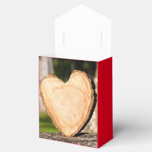 wooden heart favour box
