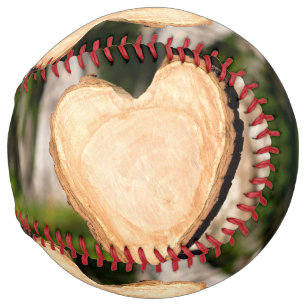 wooden heart softball
