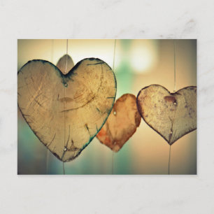 Wooden Hearts Postcard