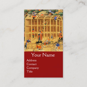 WOODEN HOUSE CARPENTRY, ARCHITECTURAL CONSTRUCTION BUSINESS CARD
