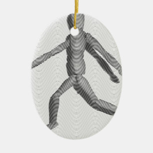 Wooden Human Mannequin Ceramic Tree Decoration