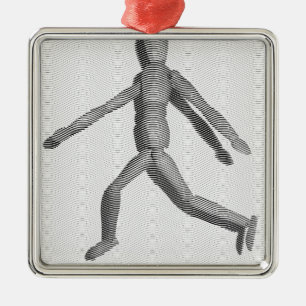 Wooden Human Mannequin Metal Tree Decoration