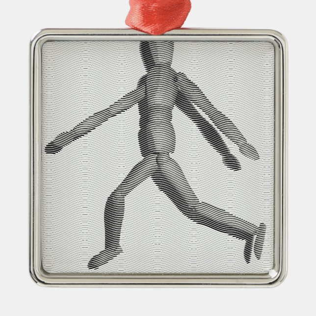 Wooden Human Mannequin Metal Tree Decoration (Front)