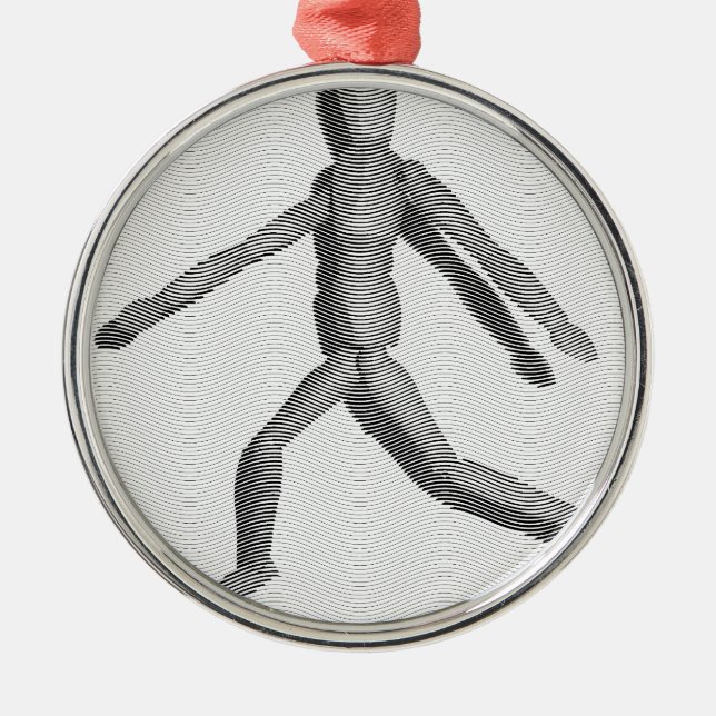 Wooden Human Mannequin Metal Tree Decoration (Front)