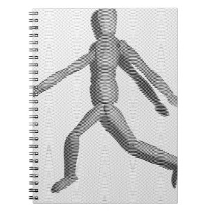 Wooden Human Mannequin Notebook