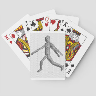 Wooden Human Mannequin Playing Cards