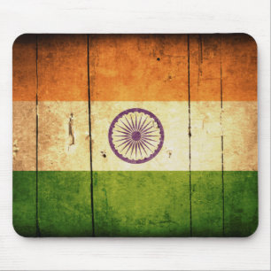 Wooden Indian Flag Mouse Mat