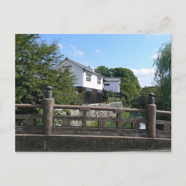 Wooden Japanese bridge Postcard (Front)