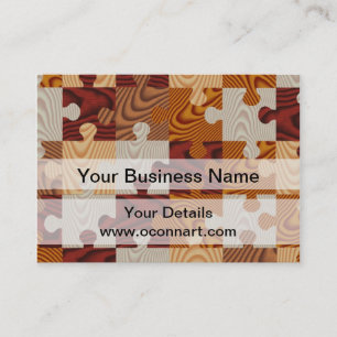 Wooden jigsaw puzzle business card
