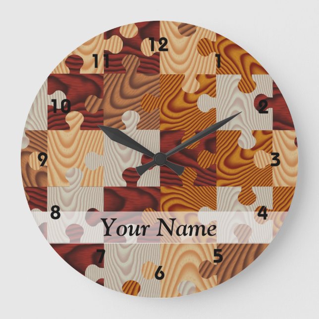 Wooden jigsaw puzzle large clock (Front)