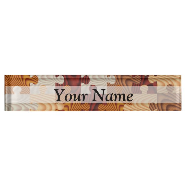 Wooden jigsaw puzzle nameplate (Front)