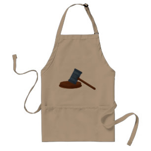 Wooden Judge Gavel Court Standard Apron