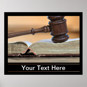 Wooden Judge's Gavel Poster