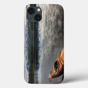 Wooden kayak on shore of Beaver Lake iPhone 13 Case