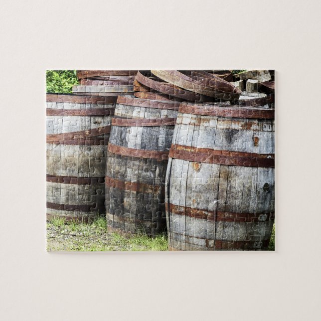 Wooden Keg Barrels Jigsaw Puzzle (Horizontal)