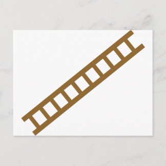 wooden ladder postcard